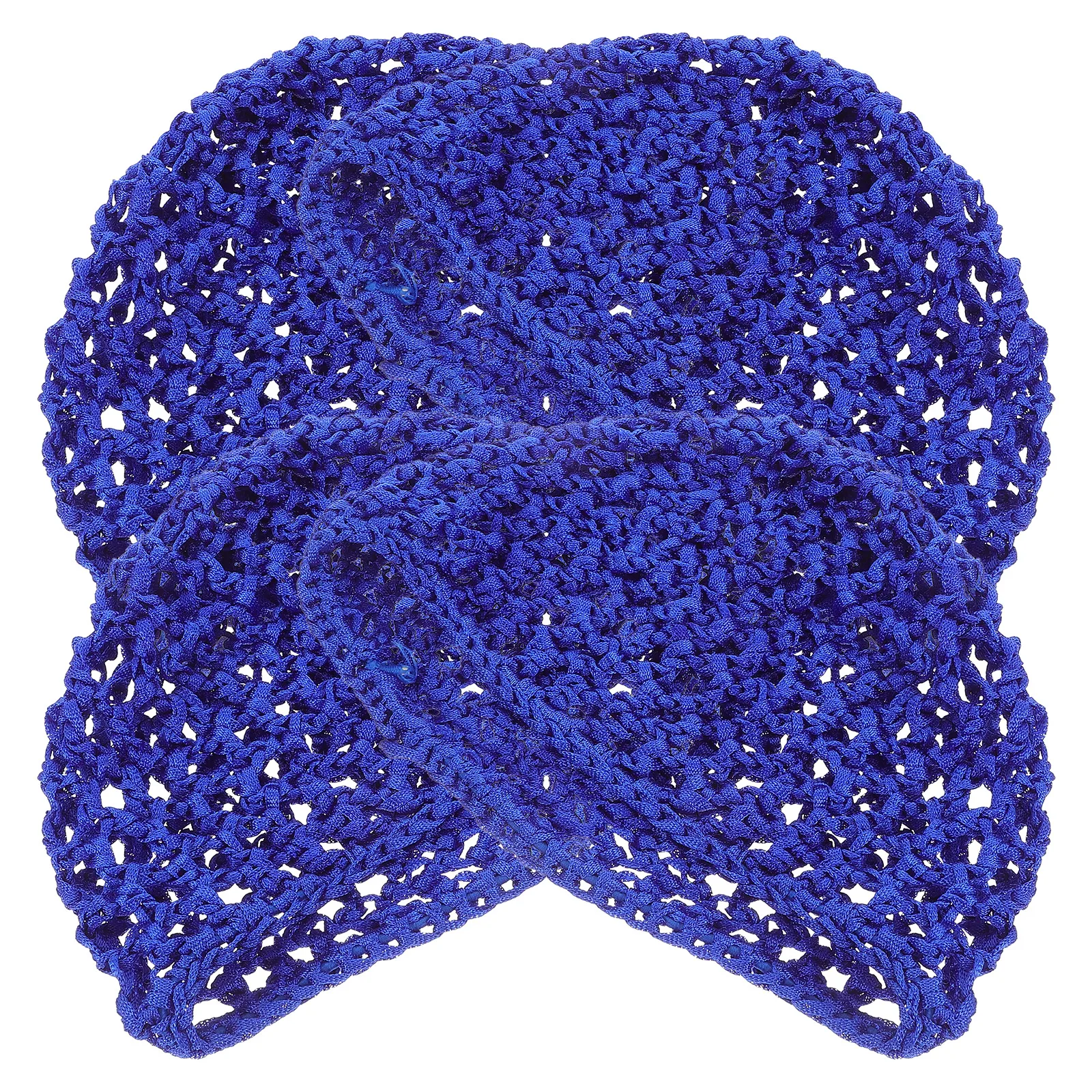 

4 Pcs Crocheted Hair Nets for Women Cover Curls Chemo Headwear Fabric Miss Braid