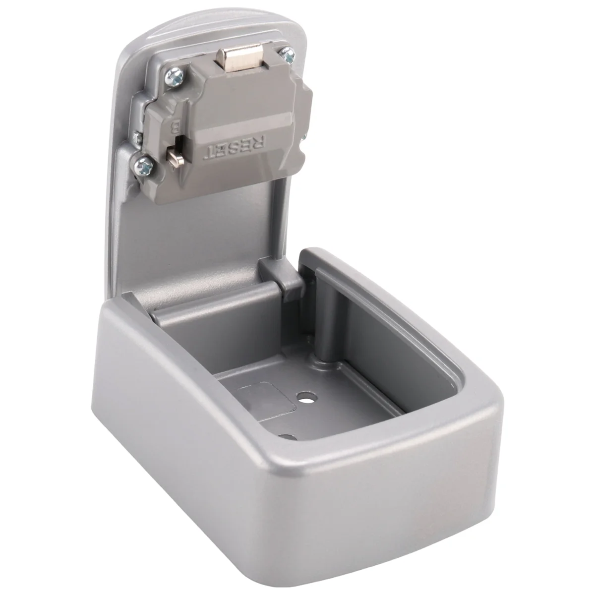 耐候性セキュリティキー収納ロックボックス、壁掛け、ハウスキー用4桁コンビネーションロックボックス、シルバー