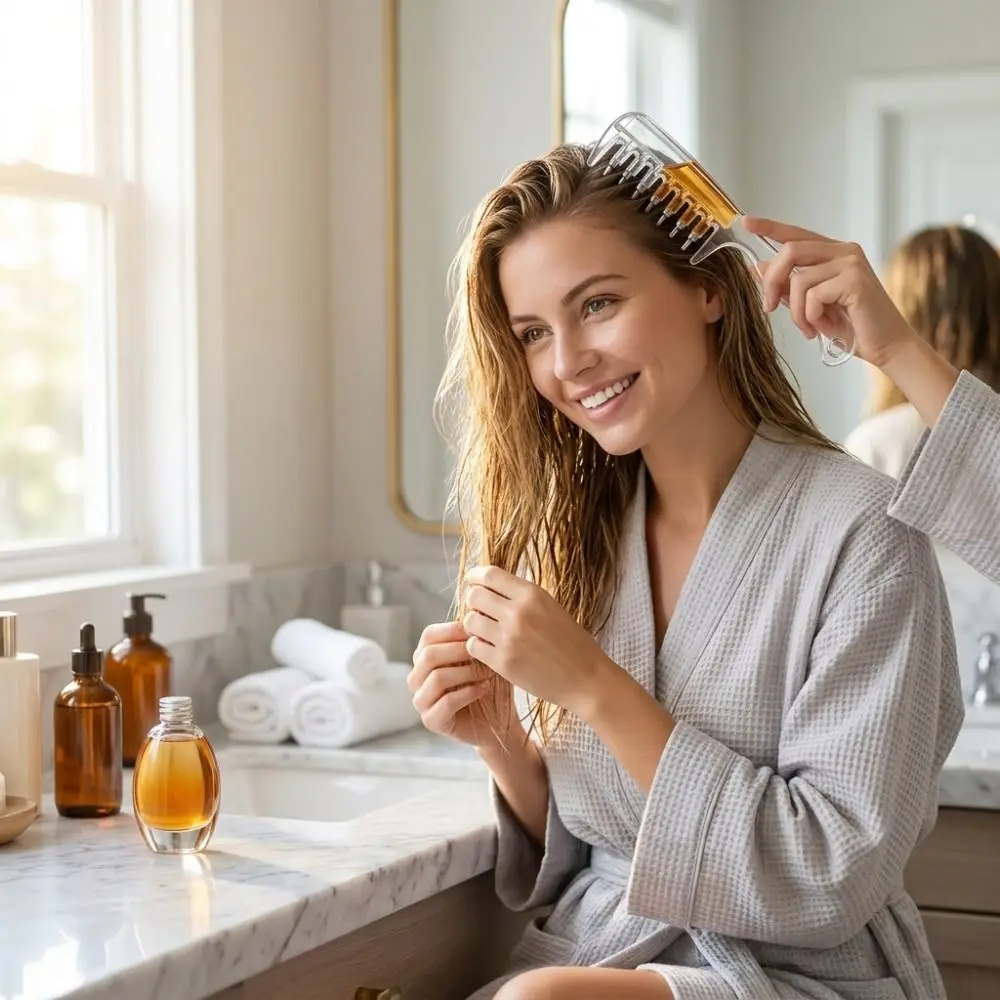 Multi-Function Massage Guide Liquid Comb Hair Care Anti-Frizz Scalp Massage Comb Anti-Static Scalp Nourish