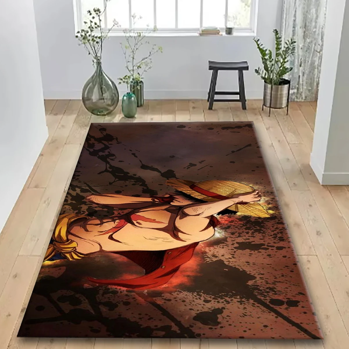 O-One P-PIECEEE L-Luffy illustrations resistant to dirt Non Slip Multi Functional Carpet Rug Door Alfombra Room Mat Welcome Mat