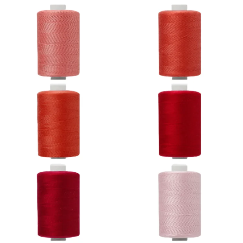 1 Roll 1000 Yards Colored Thread For Household Sewing, Red Color Series, Multifunctional Polyester 402 Sewing Thread