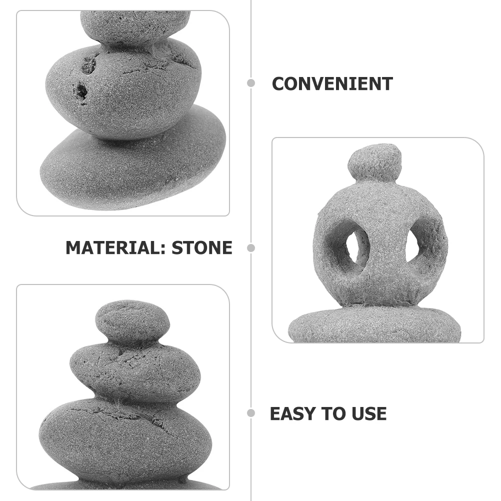 

Creative Simulated Stacked Stone Ornaments Home Garden Landscape Decor Desktop Rockery Statues for Tank Aquarium Yard