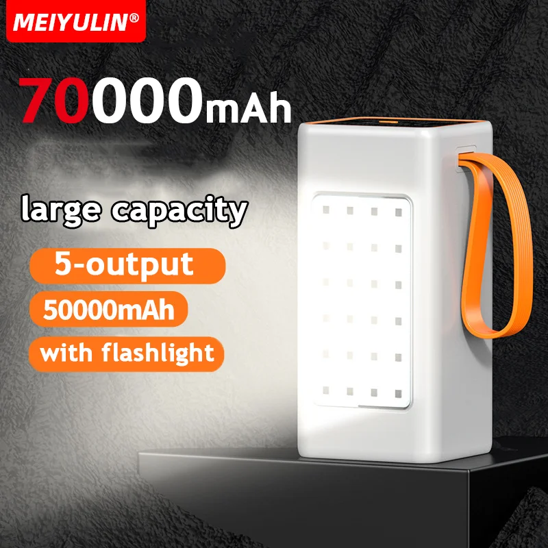 70000mAh بنك الطاقة 22.5W شحن سريع المحمولة باوربانك سعة كبيرة 50000mAh بطارية احتياطية خارجية لفون سامسونج