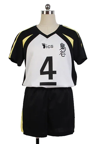 Haikyuu Fukurodani Academy Cosplay Jersey No.5 Akaashi Keiji No.4 Bokuto Koutarou School Uniform Volleyball Team Top+Shorts