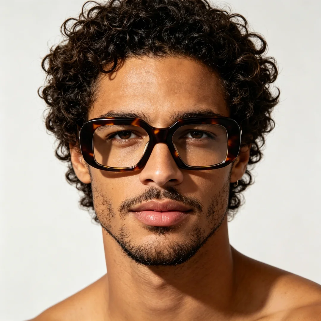 

BETSION Trendy Thick Square Acetate Reading Glasses Retro Classic Myopia Presbyopia 52mm Suitable for Daily Wear Prescription