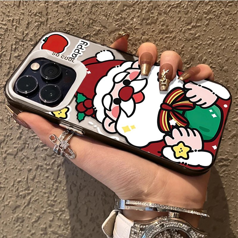 Funda bonita de Papá Noel para Samsung Galaxy S24 S23 S22 Ultra Plus FE A25 A35 A55 A24 A34 A54 A33 A53 5G, funda trasera para PC