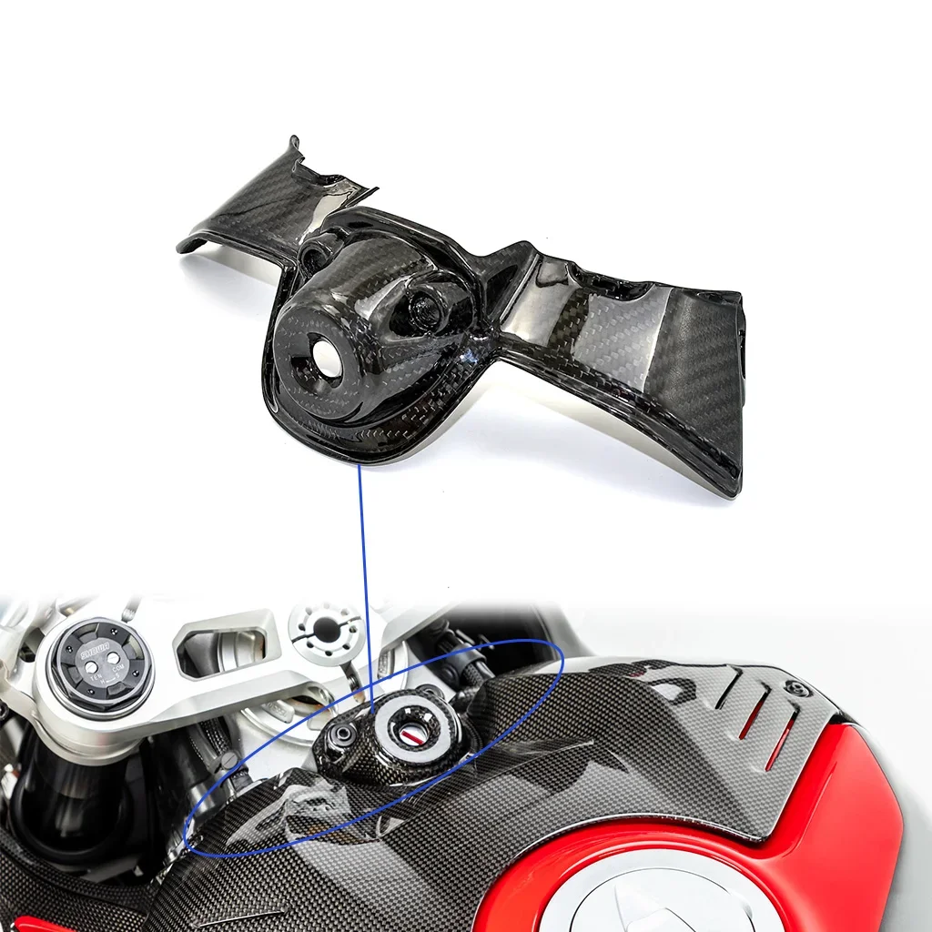 

For Ducati Panigale V4 V4S V4R 100% 3K Carbon Fiber Ignition Switch Key Cover Guard Case Protector 2018 2019 2020