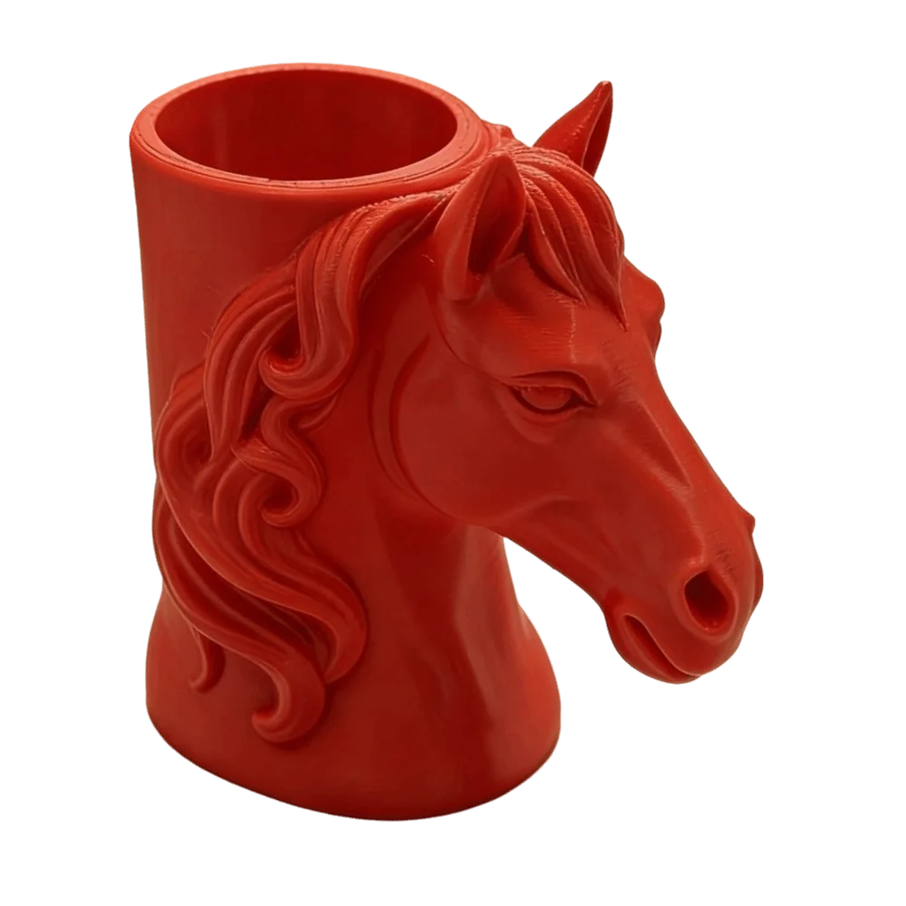 Multifunctional Horse-Shaped Pen Holder Vase 3D Printed Desktop Organizer Sculpture Ornaments Makeup Brush Holder Office Use