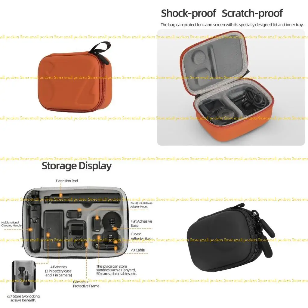 R1WD Travel Storage Case For ACTION 6/5Pro/4/3 Camera Shock Absorbing Design