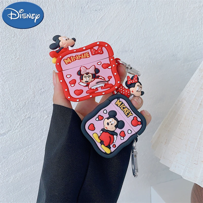 Disney Cute 3D Cartoon Mickey Minnie AirPods Pro Protective Case Apple 1/2/3 Generation Wireless Bluetooth Headphone Case Soft