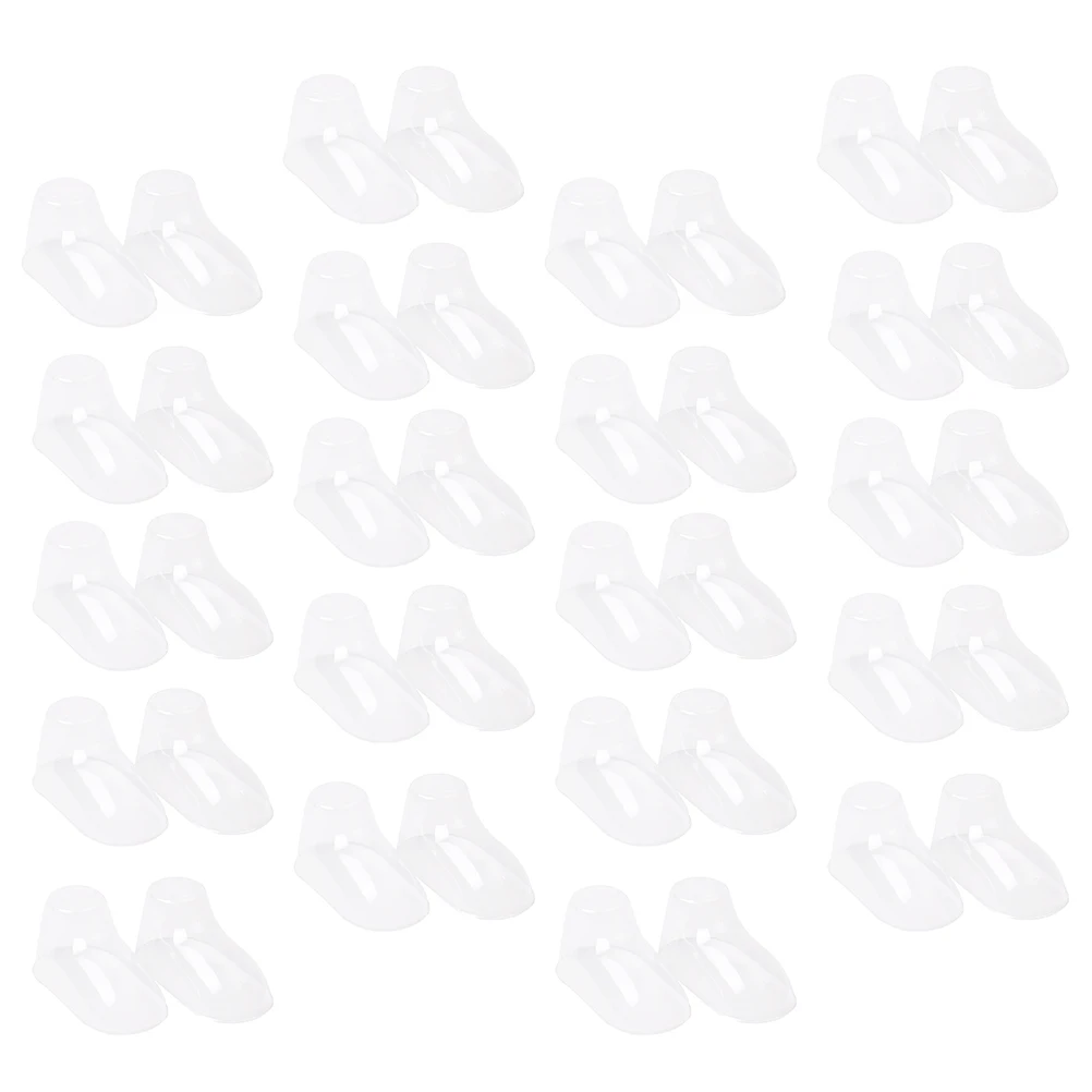 100 قطعة حشو الجوارب قوالب أقدام شفافة شكل الحذاء حامي عرض موقف الأحذية دعم عرض الجوارب