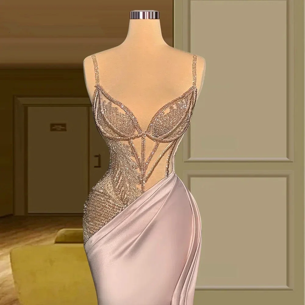 Exquisito escote en forma de corazón sin mangas, apliques de perlas, vestidos de noche formales, vestidos de fiesta de cumpleaños y graduación personalizados