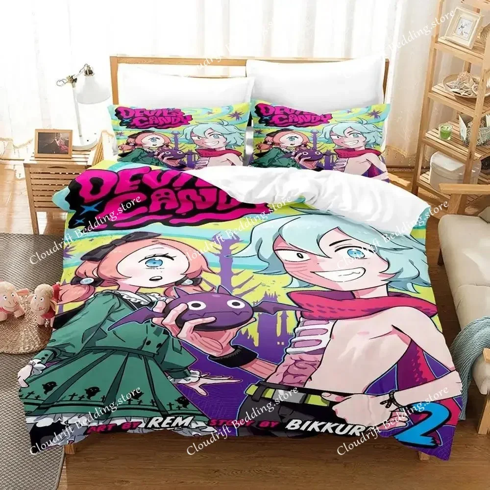 Devil's Candy Bedding Set Single Twin Full Queen King Size Bed Set Adult Kid Bedroom Duvet Cover Sets 3D Anime Bed Sheet Set026