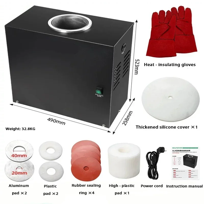 Мощная 8-литровая машина для производства всасывающей веревки, универсальный дизайн, специальный инструмент для литья пресс-форм с обратным ходом, машина для всасывания гипсовой формы