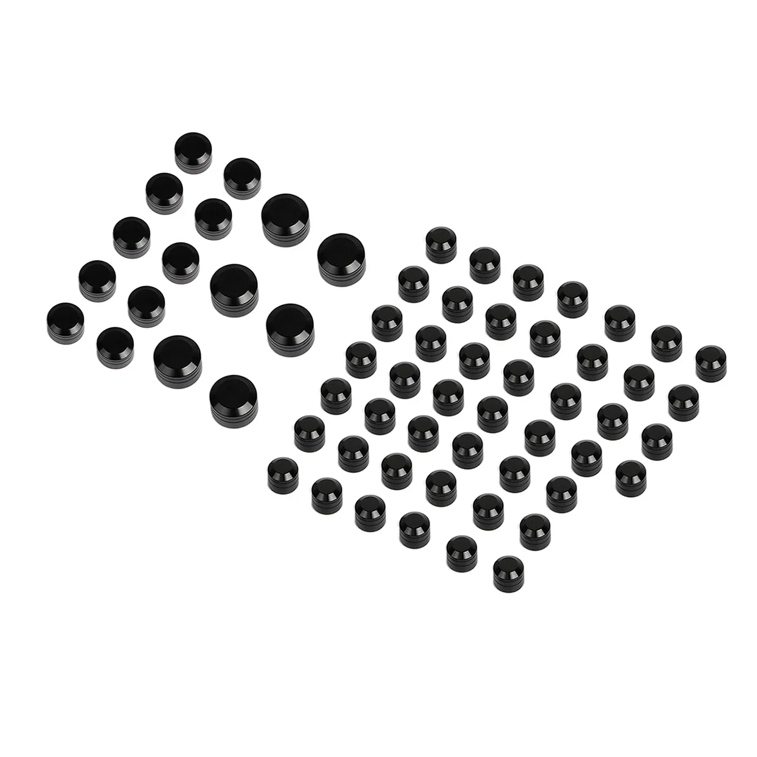 Motorcycle For Harley Touring Electra Street Road Glide King Trike Softail M8 62Pcs Black CNC Engine Bolt Topper Caps Cover Kit