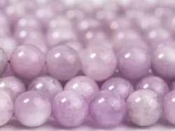 Genuine Natural Purple Kunzite Beads Grade AA Gemstone Round Loose Beads  6/8/10/12mm for Jewelry Making