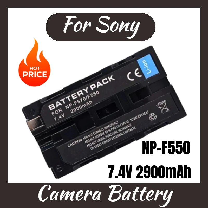

Brand New Replacement Camera Battery 7.4V 2900mAh NP-F550 for Sony NP-F750 NP-F570 NP-F330 NP-F530 NP-F730 CCD-TRV81