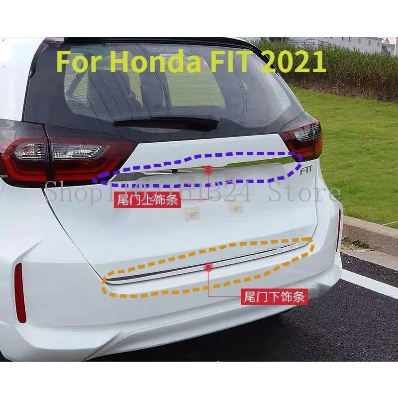 

Нижняя крышка задней двери для Honda FIT 2021 ailgate молдинговая отделка из нержавеющей стали Задняя отделка двери автомобильные аксессуары