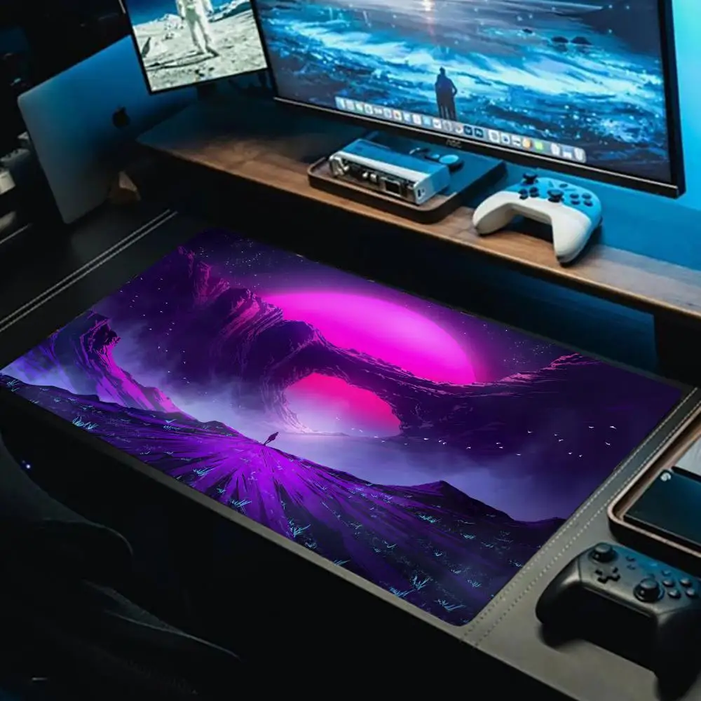 

Moon Scenery Mouse Pad Large Anti-Slip Rubber Gaming MousePad XXL Computer Office Table Mats HD Keyboard Mousepads Long Desk Mat
