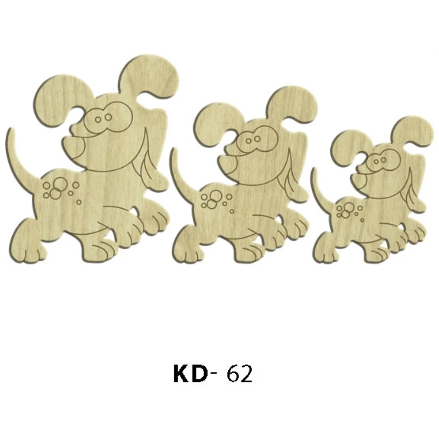 KD62 Dogs pcs Set Set Wooden Package Ornament, Hobby Wood Painting Ornament