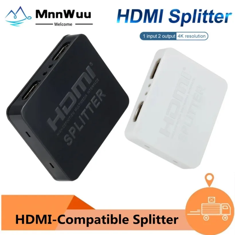 

HDMI-compatible Splitter converter 1 Input 2 Output Splitter Switcher Box Hub Support 4K*2K 3D 2160p1080p for XBOX360 PS3/4