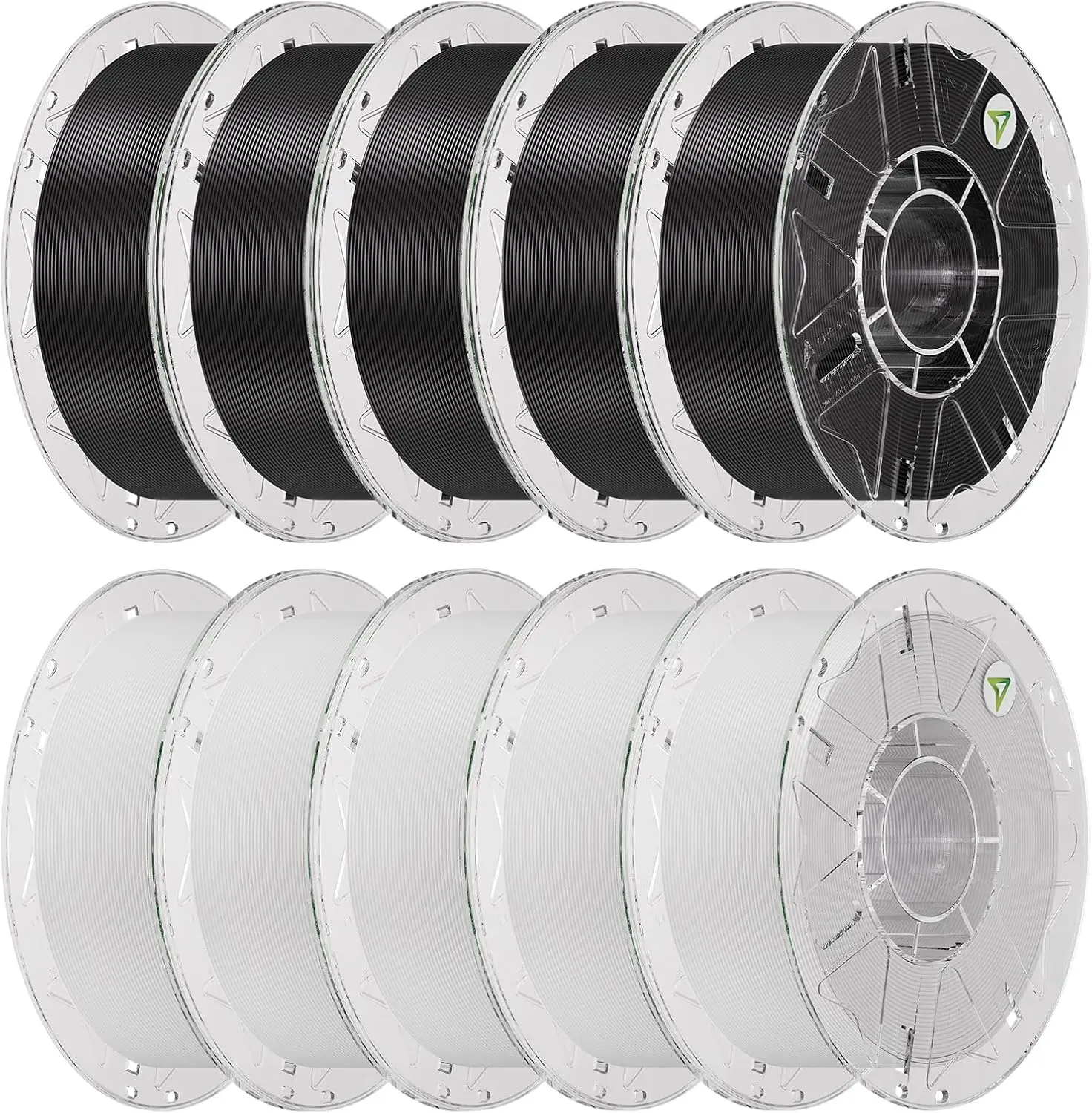 

High-Speed PLA Filament Bundle 10KG, RFID 1.75mm 30-600mm/s, Support CFS, for Most 3D Printers (Black*5+White*5)