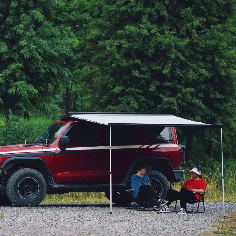 Flexible sunshade anti-tear roof hard shell four-wheel drive off-road roof tent