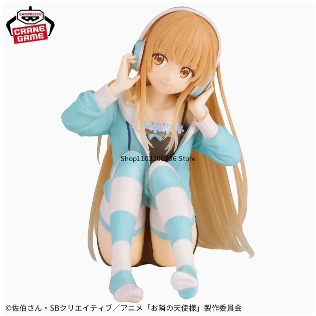 BANDAI Original I Became A Loser By The Angel Next Door Shiina Mahiru Relax Time Anime Action Figure Collectible Model