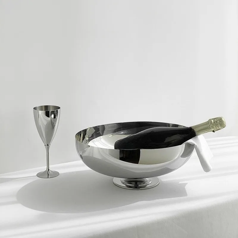 Steel Champagne Bucket, Ice Bucket for The Living Room, Coffee Table, Fruit Bowl and Snack Tray – Minimum Order of 2 Items