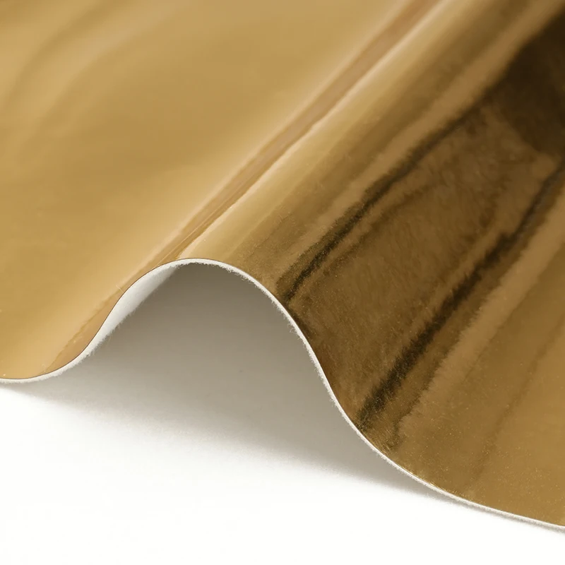 High-gloss Metallic Synthetic PU Mirror Paten Leather Fabric Materials