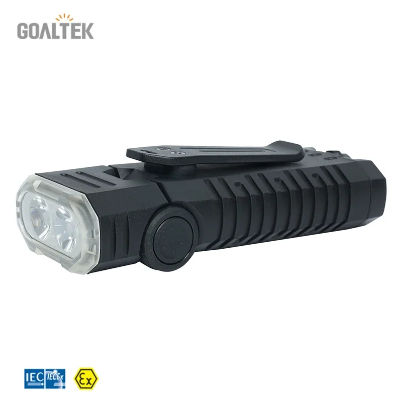 90 Degrees Rotation Flexible Atex IECEx Explosion Proof Right Angle Flashlight LED Torch Light