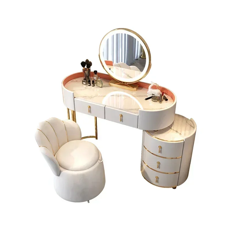 

Nordic Luxury Vanity Table Container Drawer Minimalist European Dressing Table Woman White Schminktisch Furniture Makeup