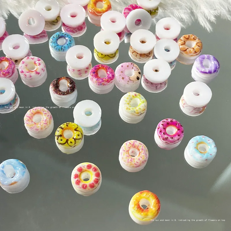 -Delicious Donut- Childish Dessert Food Resin Nailfit Decoration Various Kiyomi 3D Doughnuts DIY Accessories Nail Trinket 404art