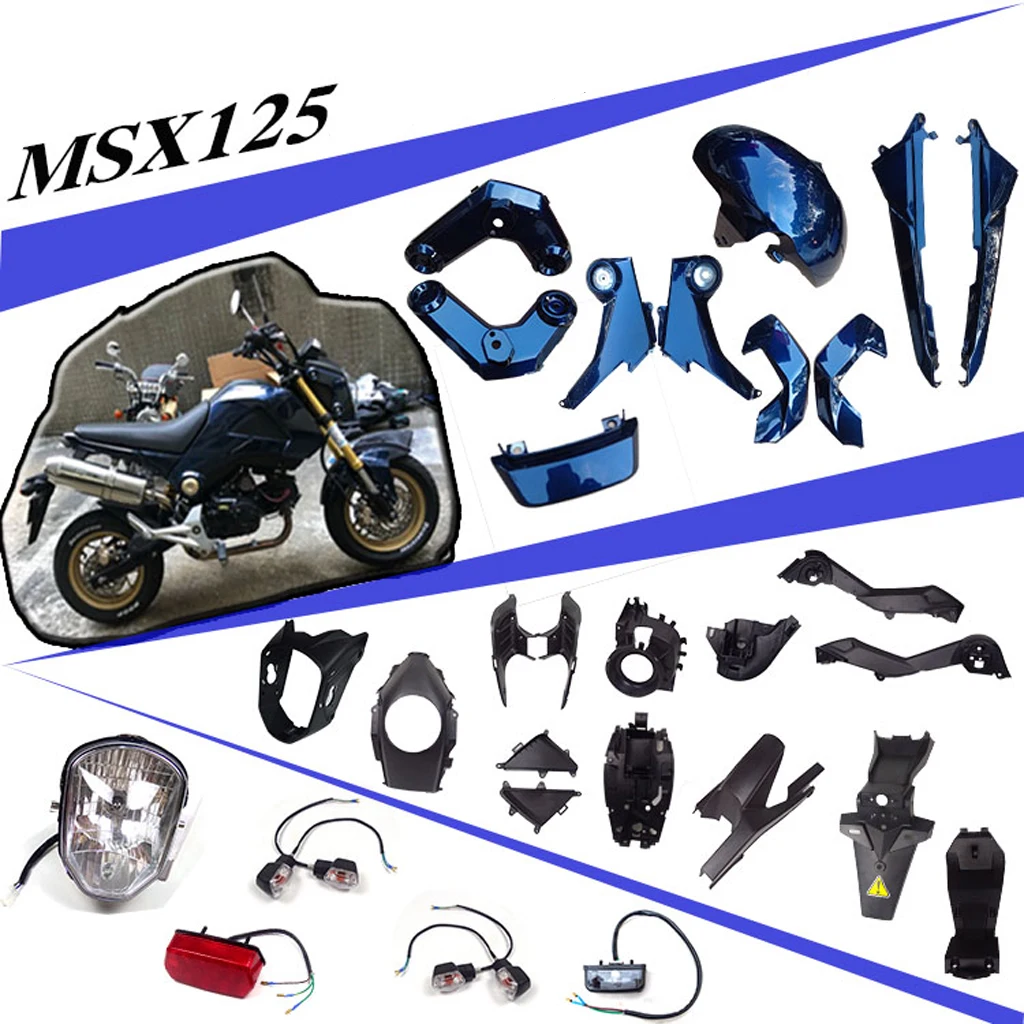 Motorcycle fender cover MSX125 M3 fairing kit assembly Cover For HONDA MSX MSX125 GROM125 SF FAIRING SET CANDY GLOSS CUSTOM COLO