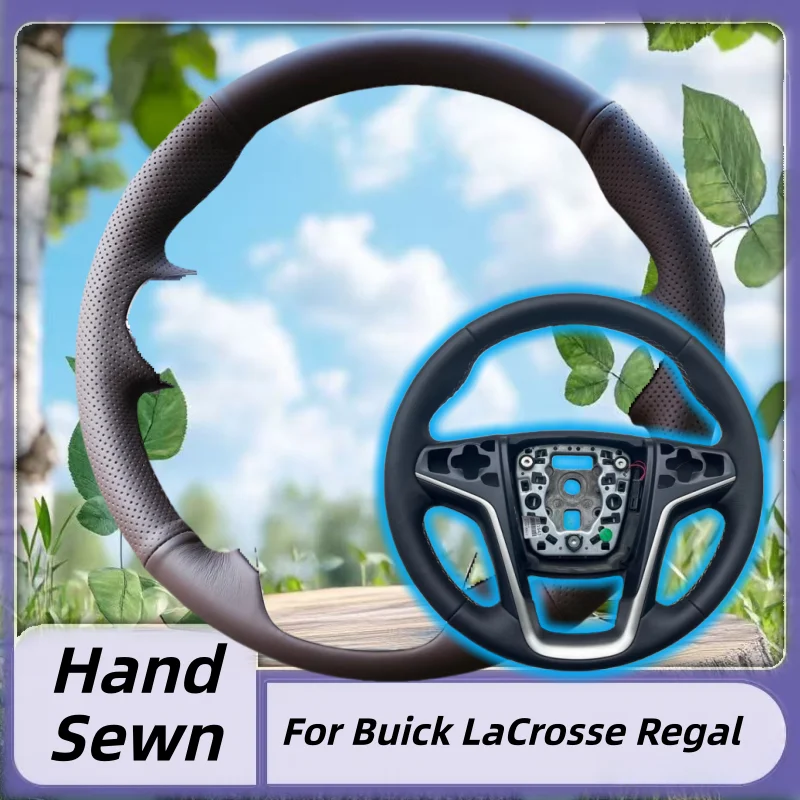 

Microfiber Leather Hand-Sewn Steering Wheel Cover For Buick LaCrosse Regal Sylphy Anti-Slip Breathable Auto Interior Accessory