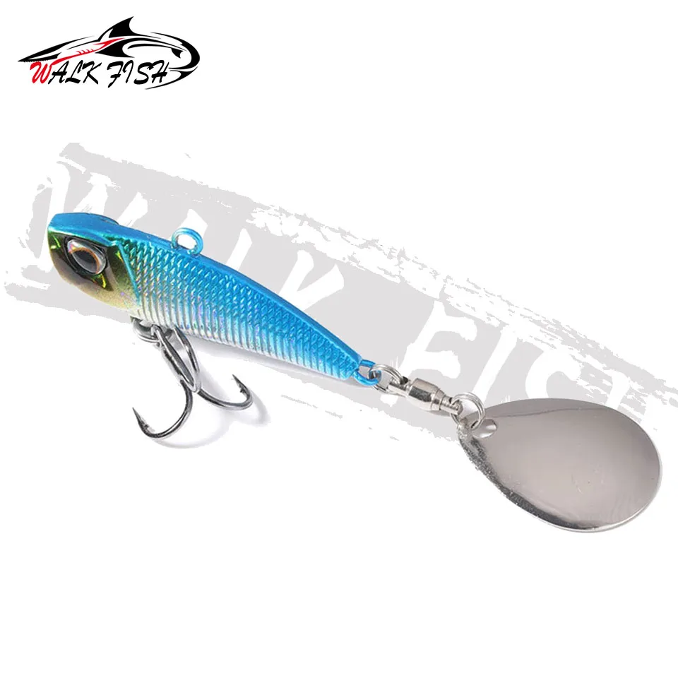 WALK FISH 7g 11g 15g 21g Spinner Köder Metall VIB Angeln Köder Rotierenden Schwanz Vibration pailletten Japan Wobbler Trolling Köder Pesca