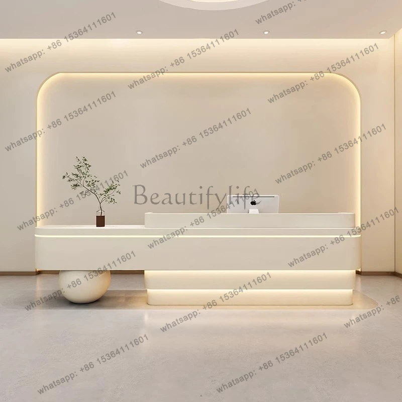 Front Desk Reception Reception Desks Checkout Business Light Luxury Reception Desks Counter Customer Escritorio Trendy Furniture