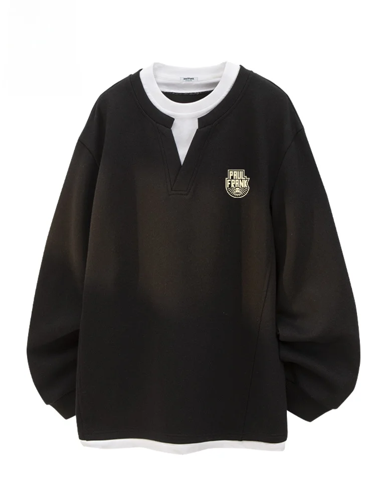 

Monkey Hoodie Jaet Men's Spring New Sle Versatile Trendy Brand Long Sve V-Ne Cotton Polyester Blend Casua...