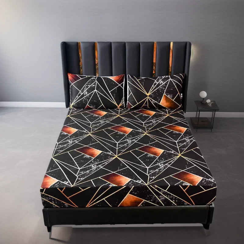 Fashion 1 Piece Bedsheet Magic Space Bed Fitted Sheet Mattress Cover with Elastic Microfiber(Excluding Pillowcase) Bed cover