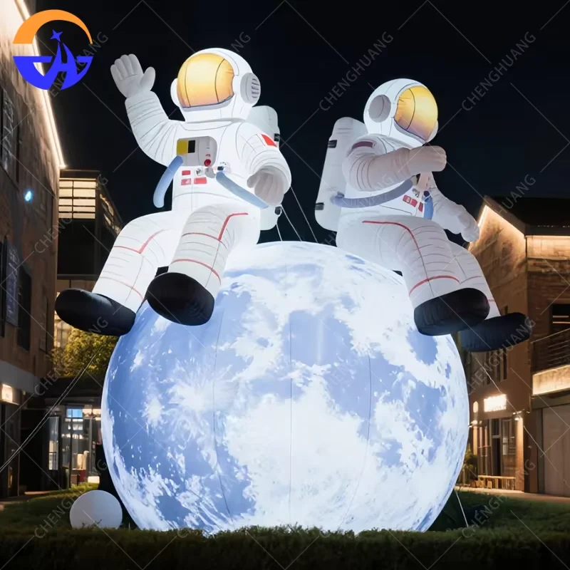 Custom Inflatable Moon Astronaut Model for Aerospace Theme Prop Outdoor Mall Advertising Festival Scene Decoration