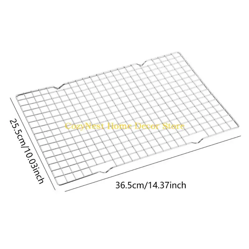 92MF Pack of 2 Stainless Steel Cooling Rack Oven Safe Baking Sheet for Cookie Bacons Grilling and Pastry Drainages