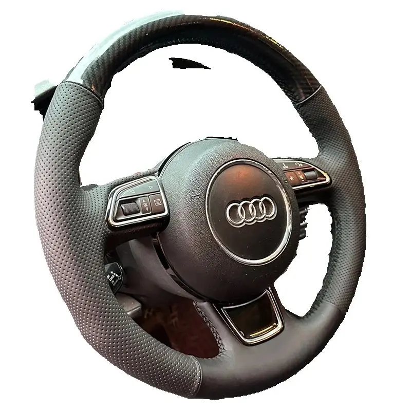 

Hand-stitched Genuine Leather car steering wheel cover For Audi A3 8V Sportback A4 B8 Avant A5 A6 C7 A7 G8 A8 D4 Q3 8U