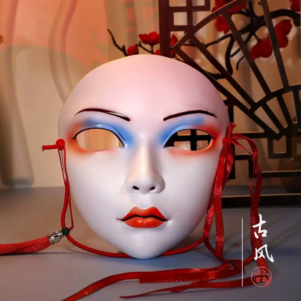 ABS Resin Fairy Love Internet Celebrity Adult Party Beauty Mask Full Face Chinese Ancient Style Hand-painted Hanfu Accessories