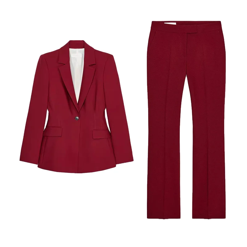 

Длинный костюм-свик с подкладкой-колокольчиком, брюки-клеш, расклешенные брюки трапециевидной формы, дизайн со средней талией для женской рабочей одежды