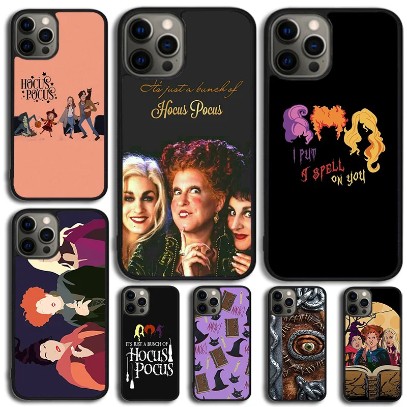 Hocus Pocus Phone Case For iPhone 14 15 16 13 12 Mini Max Cover For Apple iPhone 11 Pro Max 6 8 7 Plus SE2020 Coque