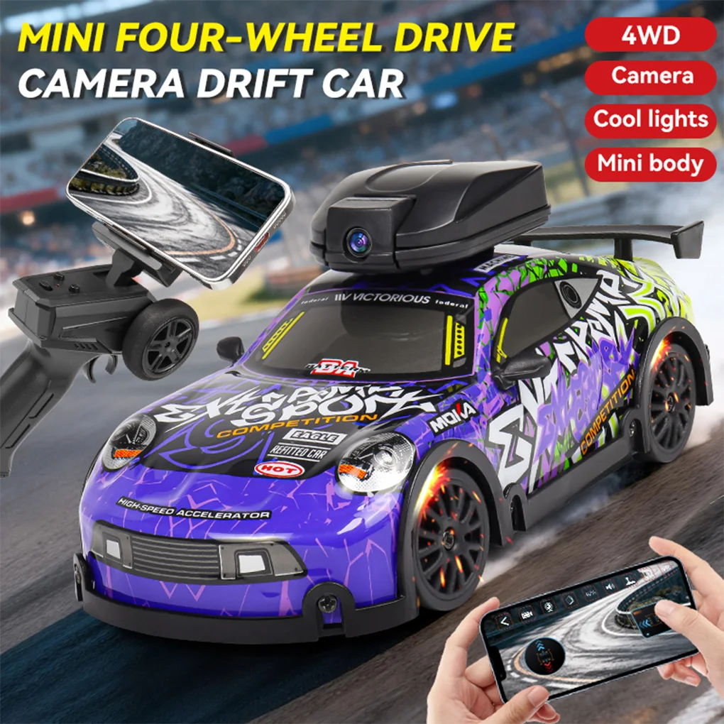 2.4G 고속 드리프트 RC카 (카메라 포함 또는 미포함) 1:32 4륜구동 무선 조종 자동차 미니 레이싱 모델 장난감 (어린이용)