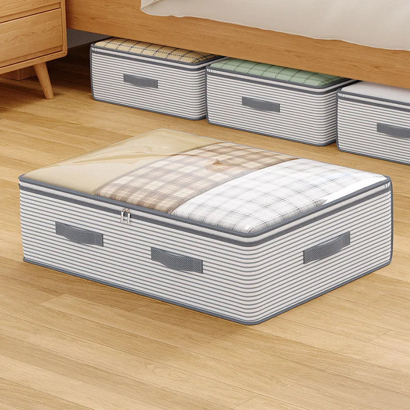under-bed-storage-box-for-home-use-for-quilts-and-clothes-drawer-style-flat-storage-bag-transparent-folding-box
