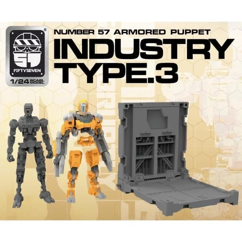 FIFTYSEVEN Number 57 No.57 Armored Puppet Industry Type.3 Oni Flame 1/24 Scale Assemble Model Action Figure Robot Toy