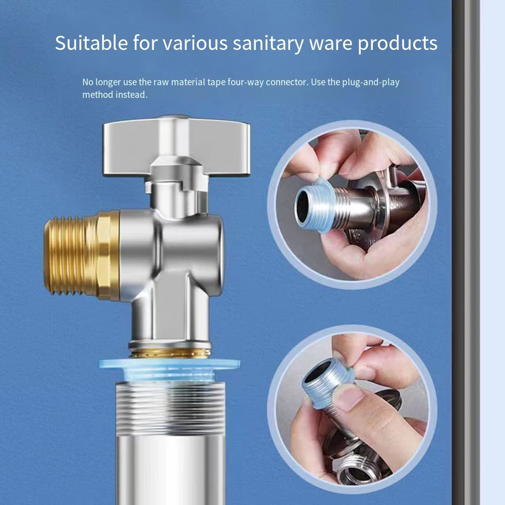 4 Point and 6 Point Angle Valves Leak Proof Gaskets with Rubber Seals and PPR Inserts 10 Pieces Replacement Set