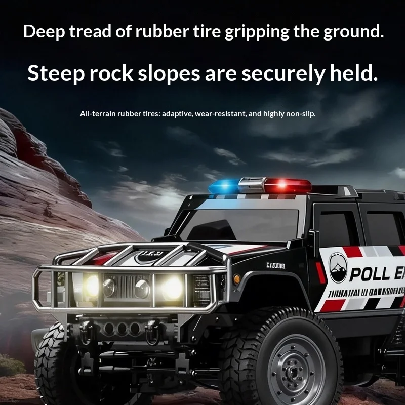1:64 HG New  Alloy Mini RC Car Off-Road Drift Hummer Police Car Racing Vehicle High Speed Toy for Boys Kids